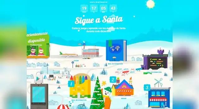 'Santa Tracker', divertida aplicación que se visualiza en Google.