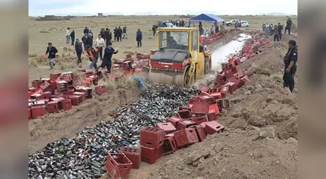 Fueron destruidos por una pesada maquinaria.