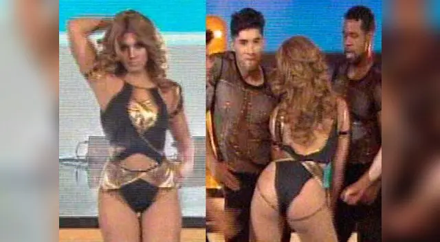 Vania Bludau se caracterizó como Jlo. Vania Bludau se caracterizó como Jlo.