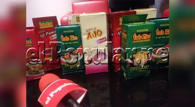 Productos de 'Sazón todo rico, el Rey del sabor'.