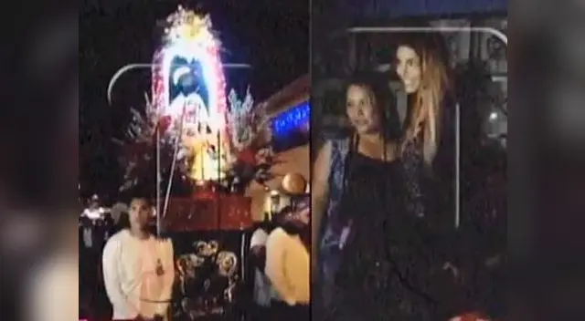 Paolo y Alondra juntos en procesión. Paolo y Alondra juntos en procesión.