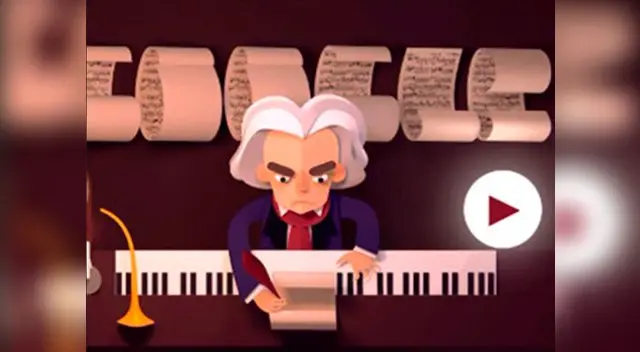 Homenaje de Google a Beethoven por su cumpleaños 245.