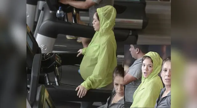 Jazmín Pinedo en gimnasio.