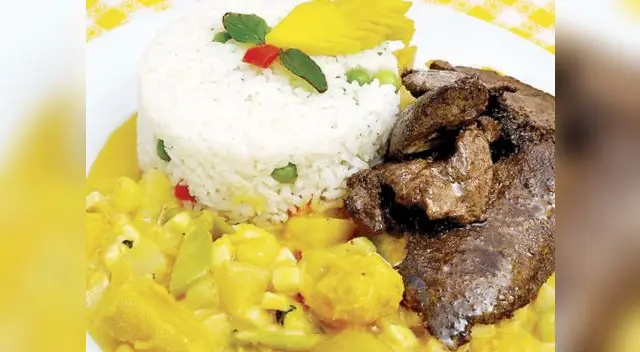 El secreto del chef:  Servir el hiro de zapallo con hígado frito, acompañado de arroz graneado.