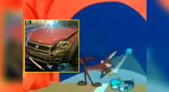 Cayó al mismo estilo del 'Coyote y correcaminos'