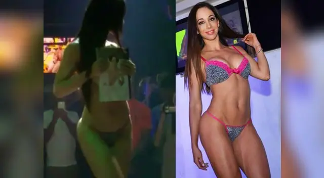 Modelo se quitó el brasier durante fiesta. Modelo se quitó el brasier durante fiesta.