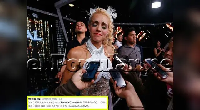 Brenda Carvalho lloró tras no ganar en 'Reyes del show'.