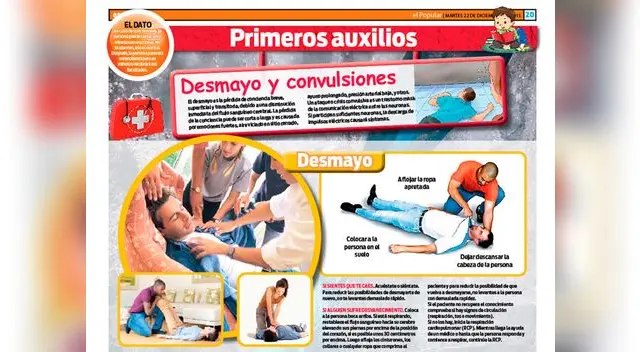 Desmayo y convulsiones: primeros auxilios. Desmayo y convulsiones: primeros auxilios.