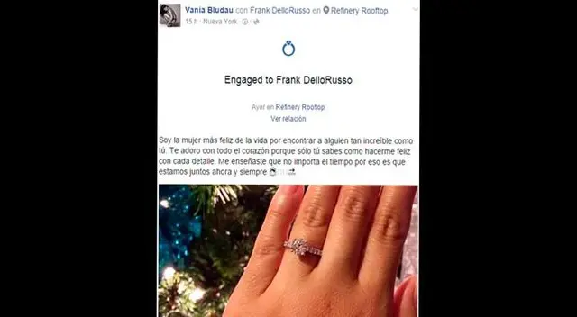 Anuncio de matrimonio que escribió Vania.