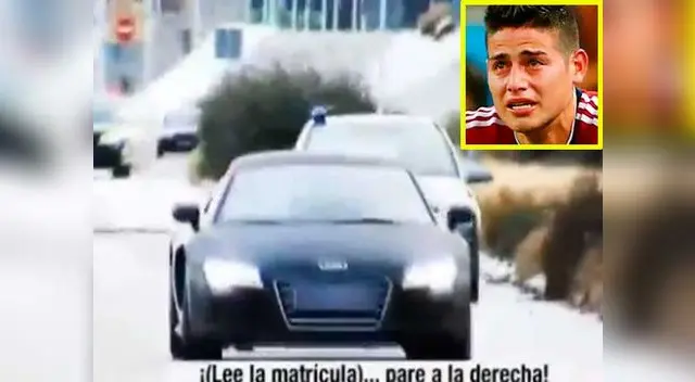 James Rodríguez en persecución.