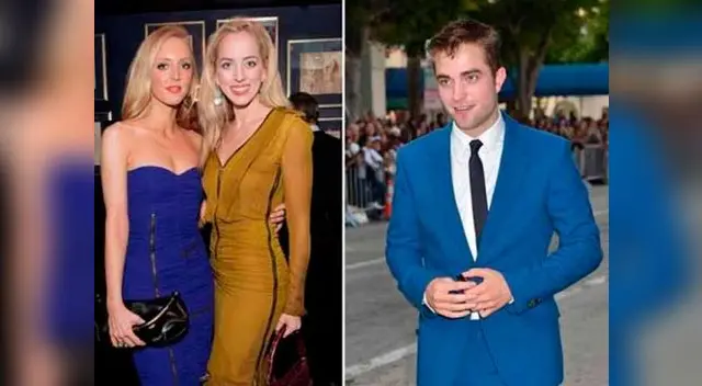 Robert Pattinson y sus hermanas.