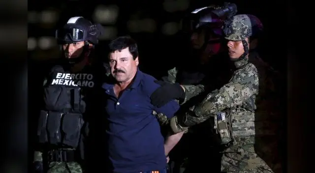 Jefe del cartel de Sinaloa durante su traslado.