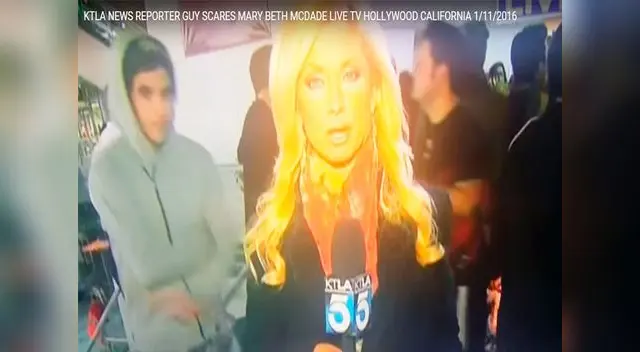 La reportera se llevó el susto de su vida. 