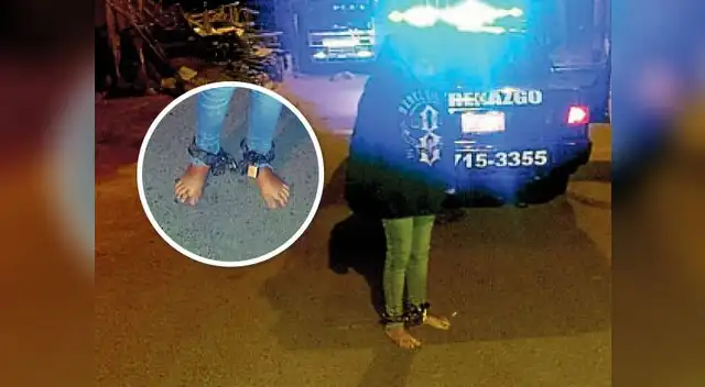Menor fue encontrada por serenos del distrito en estas condiciones. Padres fueron detenidos. Menor fue encontrada por serenos del distrito en estas condiciones. Padres fueron detenidos.