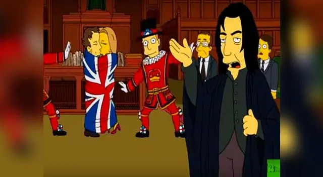 Alan Rickman en un episodio de 'Los Simpsons'.