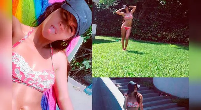 Angie luce el resultado de su rutina de ejercicios. Angie luce el resultado de su rutina de ejercicios.