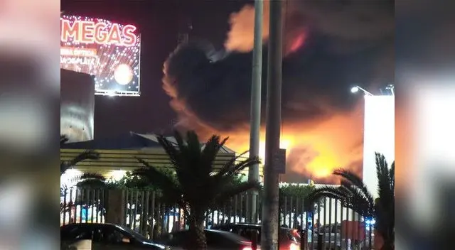 El incendio se produjo muy cerca a un grido