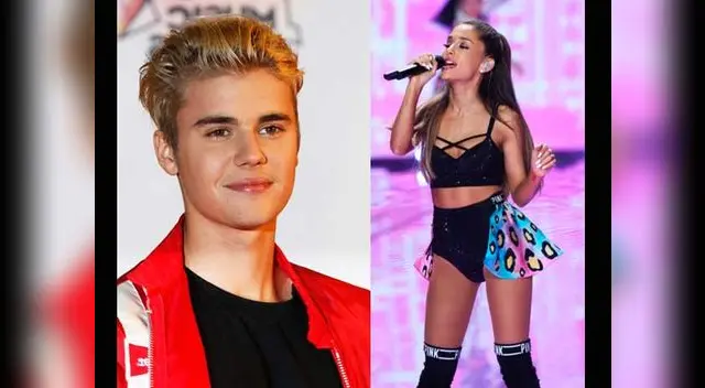 Justin Bieber y Ariana Grande. Justin Bieber y Ariana Grande.