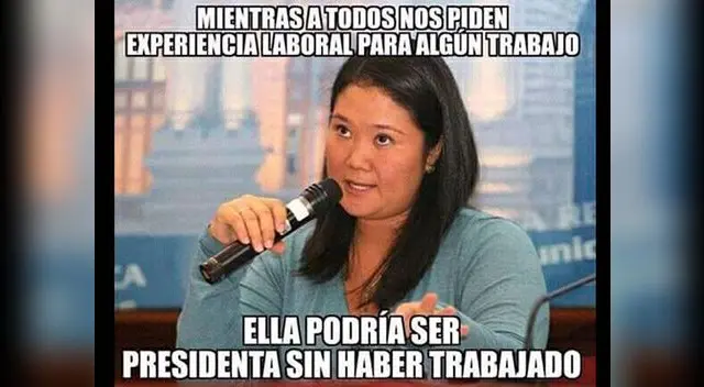 Keiko Fujimori sigue siendo cuestionada por querer ser presidente sin, aparentemente, no haber trabajado en su vida. Keiko Fujimori sigue siendo cuestionada por querer ser presidente sin, aparentemente, no haber trabajado en su vida.