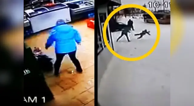 Los transeúntes tuvieron que intervenir para que no mate al pequeño.