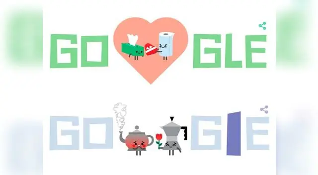 Este es el doodle del buscador por San Valentín. Este es el doodle del buscador por San Valentín.