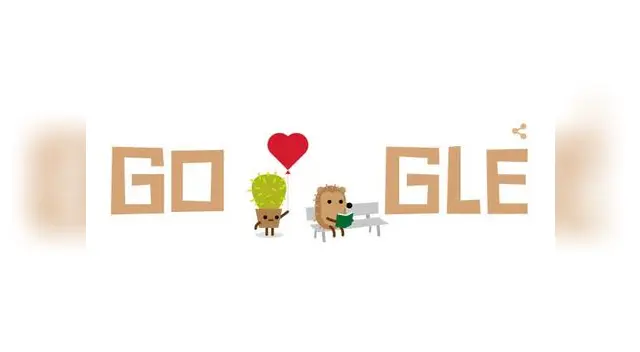 Este es el doodle del buscador por San Valentín. Este es el doodle del buscador por San Valentín.