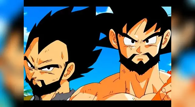 Gokú y Vegeta se dejaron crecer las barbas tras el entrenamiento. 