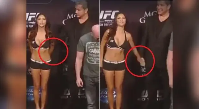 La mujer no pudo evitar la expresión de molestia frente al terrible hecho. 