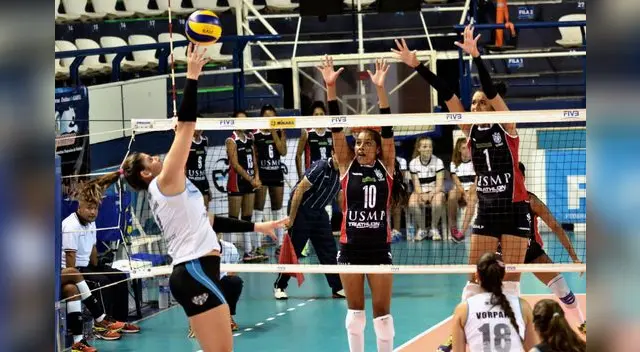 Zoila La Rosa y Bruna Da Silva bloquean el mate de la argentina Zoila La Rosa y Bruna Da Silva bloquean el mate de la argentina