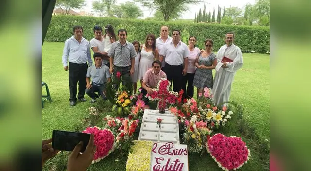 Madre y hermanos de Edita la visitaron en camposanto.