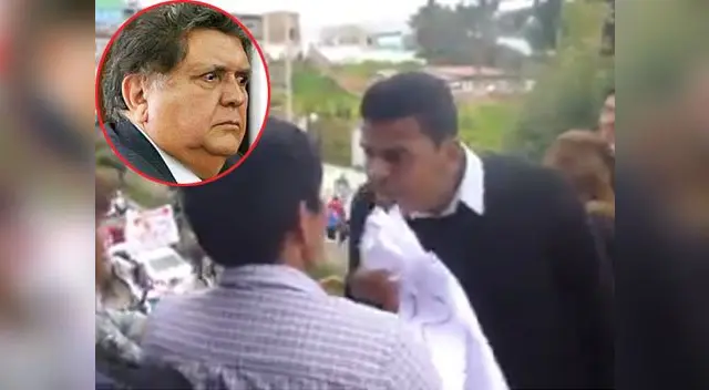 Seguridad del exmandatario insultó y golpeó a manifestantes.