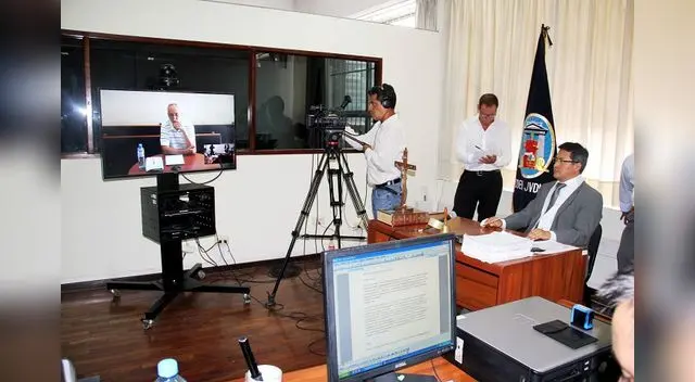 Manuel Burga declaró por video conferencia desde el penal de Piedras Gordas II