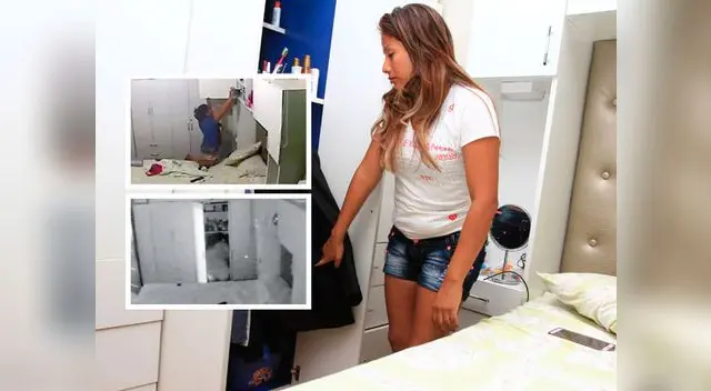 Video capturó el momento en que empleada violentaba el ropero. Video capturó el momento en que empleada violentaba el ropero.