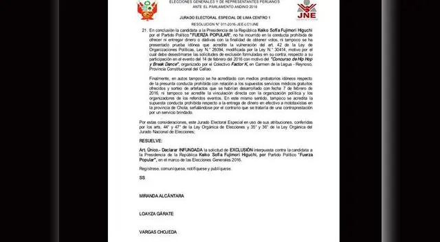 Keiko Fujimori no tiene el respaldo de la mayoría de peruanos