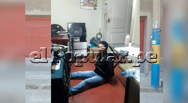 Delincuente que fue capturado en la persecución. Delincuente que fue capturado en la persecución.