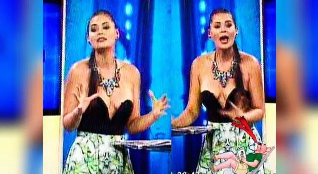 Georgette Cárdenas con su infartante escote