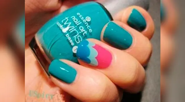 Los colores de moda en esmalte son turquesas y fucsias