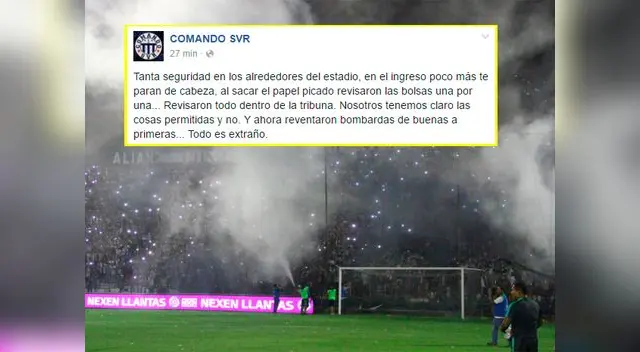 El mensaje de Comando Sur tras la suspensión del Clásico del fútbol peruano. El mensaje de Comando Sur tras la suspensión del Clásico del fútbol peruano.