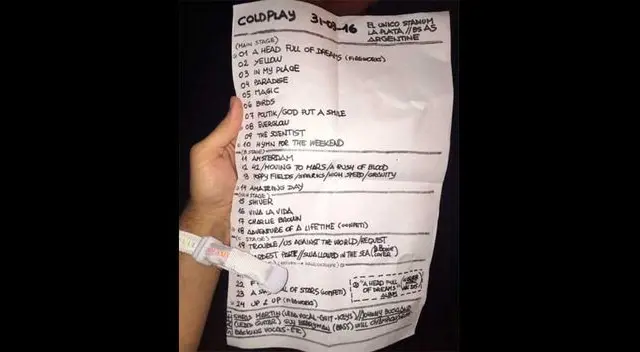 Esta lista tocará la agrupación británica Esta lista tocará la agrupación británica