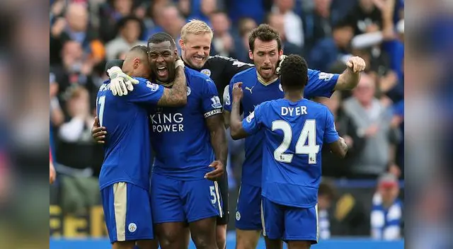 El jamaicano Wes Morgan celebra su tanto ante Tottenham El jamaicano Wes Morgan celebra su tanto ante Tottenham