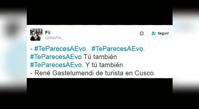 #TeParecesAEvo, viral que parodia a pregunta de periodista #TeParecesAEvo, viral que parodia a pregunta de periodista