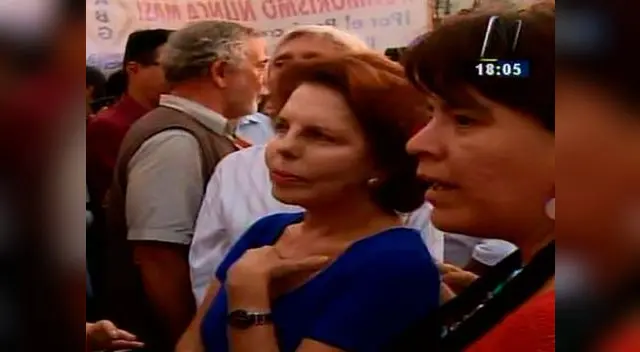 Patricia Llosa, ex de Mario Vargas Llosa, presente en marcha. Patricia Llosa, ex de Mario Vargas Llosa, presente en marcha.