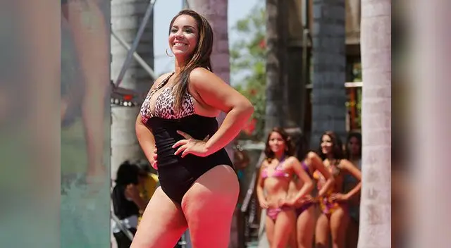 Mirella Paz no tuvo problemas de lucir en traje de baño en una de las presentaciones que tuvieron las candidatas al Miss Perú Universo.