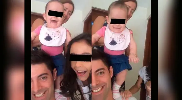 Sebastián y su pequeña Maia