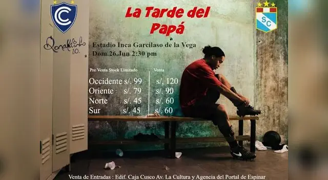 Cienciano lanza preventa de entradas para ver a Ronaldinho Cienciano lanza preventa de entradas para ver a Ronaldinho