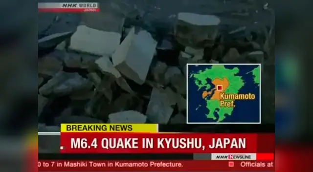 Terremoto en japón de 6.4 grados en la escala de Richter