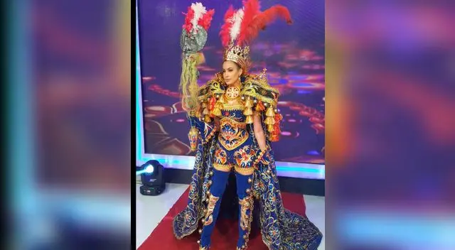 Más bella que nunca Millet Figueroa se puso traje típico.