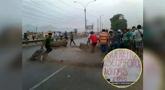 Cansados de accidente vecinos de Puente Piedra bloquearon Panamericana Norte Cansados de accidente vecinos de Puente Piedra bloquearon Panamericana Norte