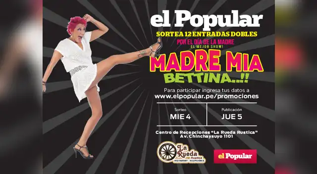 Bettina Oneto y su show decidado a las más queridas del hogar.