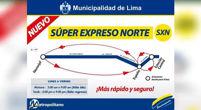 Súper Expreso Norte reducirá viaje 10 minutos Súper Expreso Norte reducirá viaje 10 minutos